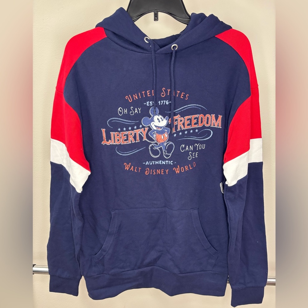 Disney Parks Disney World USA Mickey‎ Hoodie Size Small New with Tags
